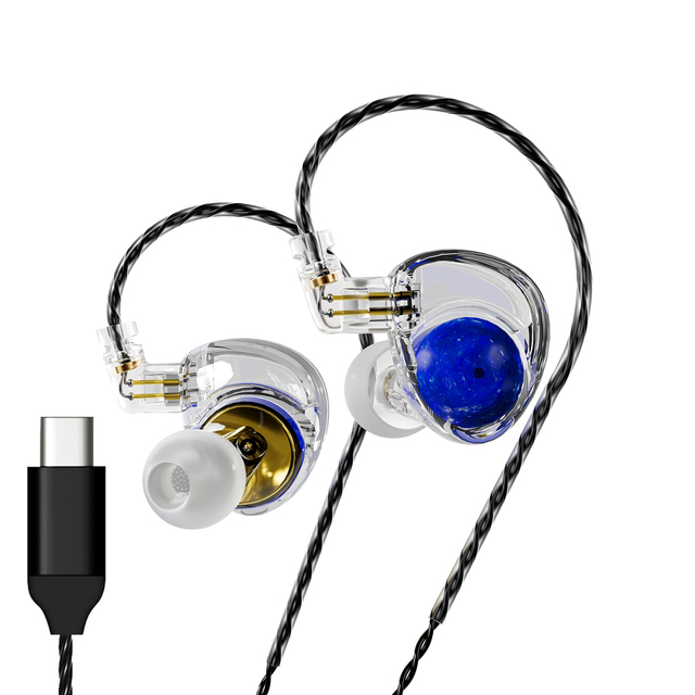 ND Planet Wired Headset Dynamic Stereo Heavy Bass in Ear Monitor HiFi Earphone Game Sport Music Headphones Replaceable Cable