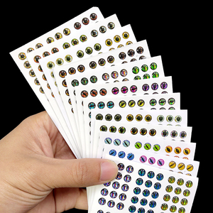 오른쪽 상단 AC052 플라스틱 3d 물고기 눈 3D 홀로그램 낚시 타원형 눈동자 미끼 눈 지원 사용자 정의 혼합 색상 및 크기 - Product Image 6