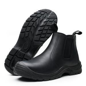 Chaussures de sécurité en cuir véritable noir, anti-perforation, imperméables, avec embout en fer, pour le travail, prix de gros abordable, nouveauté - Product Image 3