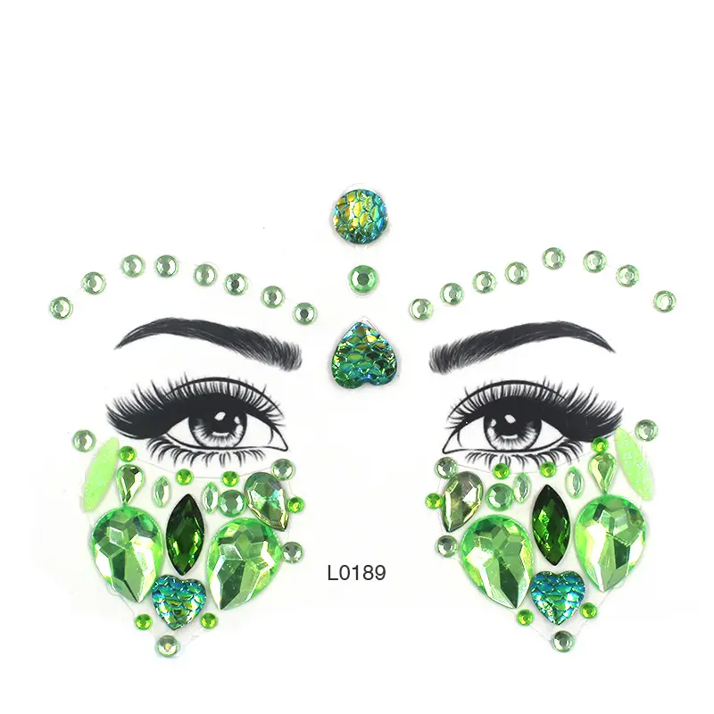 Strass Party Decor Gem Eye Face Jewels Sticker Face Gem