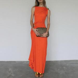 Nuovo Stile Abito da Sera Estivo da Donna, Monocolore, Lavabile, Senza Maniche, Sexy, Vestibilità Slim - Product Image 4