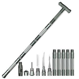 <b>Multi</b> Functional Hiking Pole Aluminum Alloy 6 Section With Knife Outdoor <b>Camping</b> Survival <b>Tool</b> - Product Image 5