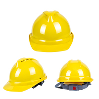Casque de sécurité de travail en PP avec visière allongée en V et bouton à cliquet 4 points