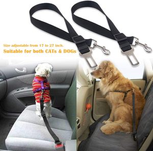 <span class=keywords><strong>Pet</strong></span> Dog Cat harnais réglable ceinture de sécurité laisse pour petits chiens moyens Clip de voyage fournitures pour animaux de compagnie 8 couleurs ceinture de sécurité de voiture - Product Image 5