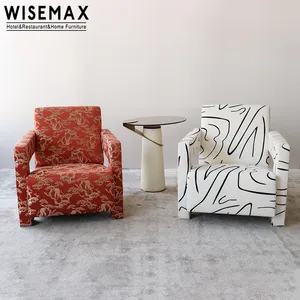 WISEMAX MÜBLER Modedesign Freizeitsessel Tintenmuster Einzelstuhl Massivholzrahmen Stoff Farbe wahlweise Freizeitsitze