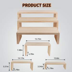 Exhibidores <span class=keywords><strong>de</strong></span> Madera <span class=keywords><strong>de</strong></span> 3 Niveles para Cupcakes, Joyería, Perfumes, Figuras Funko Pop - Product Image 2