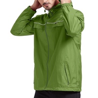 Chaquetas Impermeables para Hombre, Transpirables, Ligeras, Cortavientos con Capucha, Impermeable para Exteriores