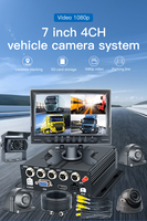 CCENTEN 7 pouces 4CH MDVR GPS enregistreur vidéo moniteur d'affichage de voiture caméra de recul pour camion véhicule Bus scolaire