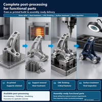Service d'impression 3D DMLS pour pince robotique en aluminium sur mesure, élément fin de manœuvre léger pour l'automatisation, production à faible volume