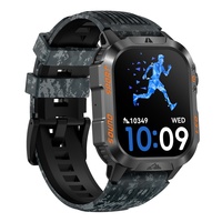 Reloj Inteligente Deportivo HT46 de 2.01 Pulgadas con Llamadas Inalámbricas, Linterna, Brújula, Oxímetro de Pulso, Presión Arterial, Resistente al Agua IP68 para Actividades al Aire Libre