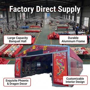Tente de réception amovible quatre saisons en PVC imperméable, style chinois <span class=keywords><strong>Dragon</strong></span> Rouge Phénix, avec structure en alliage d'aluminium, pour mariages et événements - Product Image 4