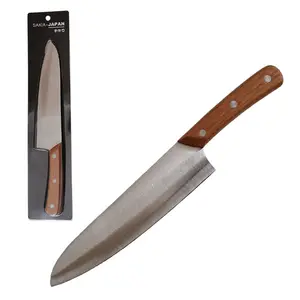 8" santoku chef knife fruit knife with wooden handle and hot sell in Vietnam Thailand and Burma country