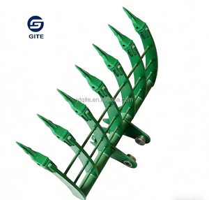 Râteau de 600 mm pour mini-excavatrice, râteau de jardinage agricole, accessoires pour mini-pelle, râteau déchiqueteur - Product Image 2