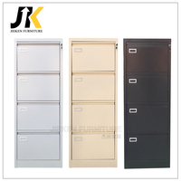 Archivador Metálico Resistente de 4 Cajones con Sistema Antivuelco, Archivador Vertical de Acero para Oficinas y Talleres