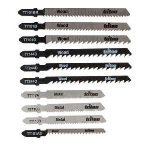 Triton Jigsaw Blade Set 10 piezas Madera/Metal - Product Image 1
