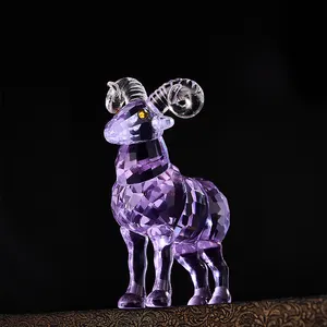 Parlayan özelleştirilmiş yüksek kalite K9 kristal geyik renkli geyik hatıra hediye kristal süs masa dekorasyon