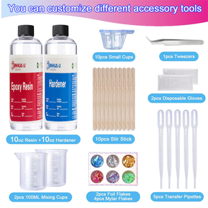 Kit di resina epossidica a polimerizzazione rapida-4 ore di resina epossidica senza bolle resina epossidica cristallina per arte artigianale - Product Image 2