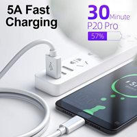 Kabel Transfer Data Pengisian Cepat Type-C ke USB 5A Konduktor Tembaga Berlapis Timah 1M/2M PVC Ponsel Android Kamera INNO Ln-026-R