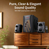 Sistema de Altavoces 2.1 con Bajos Potentes, Gabinete de MDF, Subwoofer, Bluetooth, Sistema de Sonido Multimedia para Cine en Casa y PC