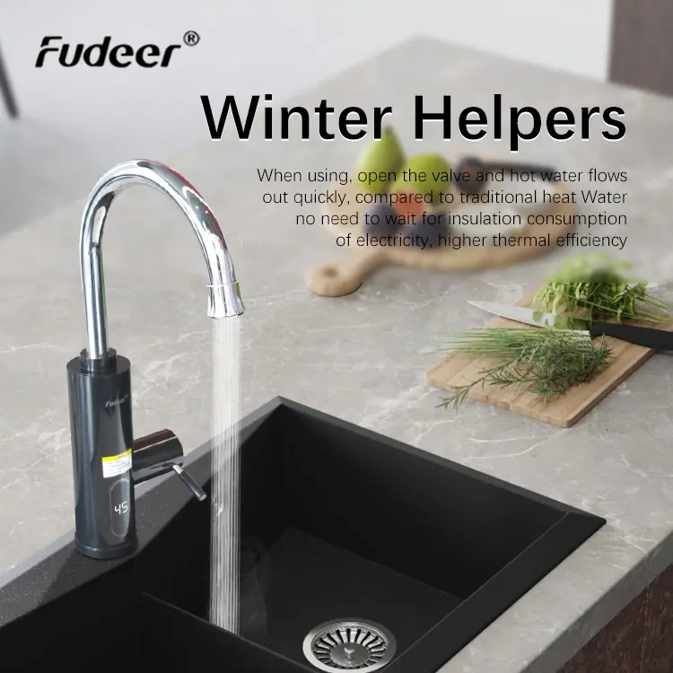 High quality heater quick boiling water faucet kitchen faucet black torneira griferia instant boiling water tap