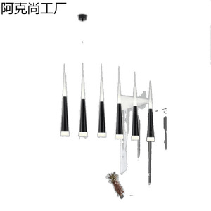 Lampe suspendue Akshan, luminaire moderne pour chambre à coucher, en aluminium doré, pour la maison, l'hôtel, la décoration intérieure - Product Image 5