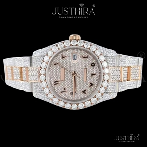 Hot Sale on Custom Moissanite Diamond Quartz <b>Watch</b> Unisex Waterproof Durable Casual Business Wristwatch Available For Sale - Product Image 1