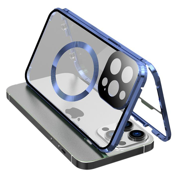 Wholesale Anti Peeping 360 Full Protection Privacy Magnetic Phone Case for iPhone 15 14 13 12 Pro Max Mobile Cell Cover