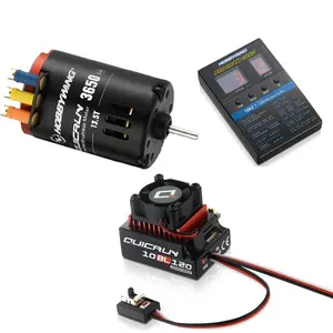 HobbyWing QuicRun 3650 G2 Sensored Brushless Moter With 10BL120 120A Sensored ESC+LED Program Box General combo for RC 1/10 Car