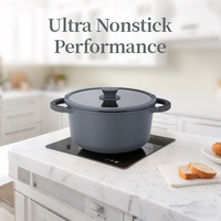 Ensemble de casseroles antiadhésives pour la maison, 5 pièces, avec poêle à frire, casserole, cocotte