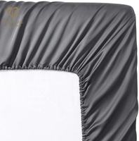 Parure de lit King Size en gros, couleur unie, soyeuse et douce, housse de couette respirante, draps de lit soyeux et lisses
