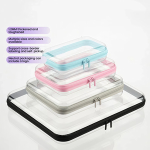 <strong>Transparent</strong> <strong>Storage</strong> <strong>Box</strong> PET Organizer Double Zipper <strong>Storage</strong> Container Waterproof Packing <strong>Box</strong> Large Capacity Travel <strong>Storage</strong> <strong>Box</strong> - Product Image 2