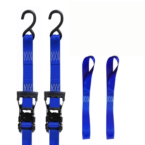 Correas de Amarre con Trinquete de Poliéster/PE de 1.5 Pulgadas, Asas Acolchadas, Ganchos S Recubiertos, Bucle Suave, Capacidad de Ruptura de 1000 kg, Correa de Sujeción de Carga - ¡Gran Oferta! - Product Image 1