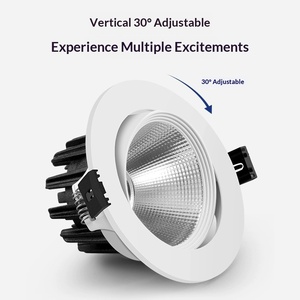 ไฟสปอตไลท์ LED COB อะลูมิเนียม 5000K แสงเดย์ไลท์ มุมลำแสง 120 องศา แบบฝังเพดาน CRI90 95lm/W สำหรับใช้ในบ้านและอพาร์ตเมนต์ - Product Image 3