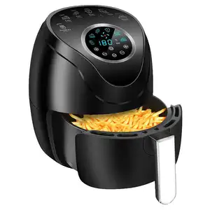 Friteuse électrique d'une capacité de 6L Panier antiadhésif Cuisinière à air Appareils de cuisine Friteuse à air chaud avec minuterie avec moins d'huile