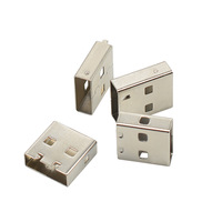 Conector USB a carcasa de hierro metálico 12 14 15 17mm carcasa de conector macho carcasa de enchufe USB receptor de ratón inalámbrico