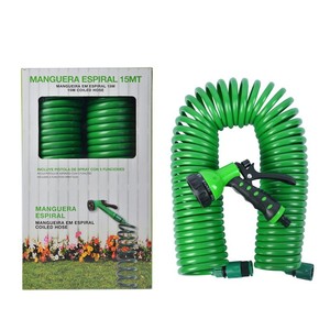 Manguera Espiral de 15 Metros con Pistola de Riego de 5 Funciones para Jardín y Lavado de Autos - Product Image 3