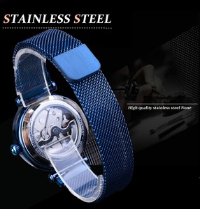 <span class=keywords><strong>Orologio</strong></span> Meccanico <span class=keywords><strong>Automatico</strong></span> di Lusso per <span class=keywords><strong>Donna</strong></span> in Acciaio Inossidabile con Quadrante Diamantato Lancette Luminose Impermeabile - Product Image 6