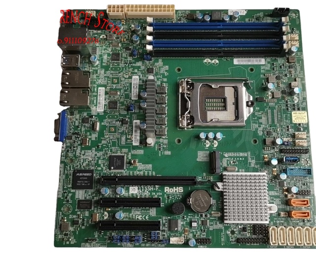 X11SSH-F for Supermicro Motherboard LGA1151 E3-1200 V6/v5 Processor 7th/6th Gen. Core I3 Series M.2 GbE LAN with I210-AT