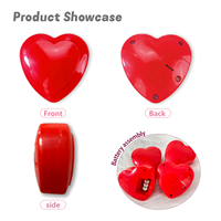 Module simulateur de battement de cœur en ABS rouge certifié CE LVD EMC, boîte sonore pour jouets en peluche, vibration de 15 secondes, 3 piles bouton