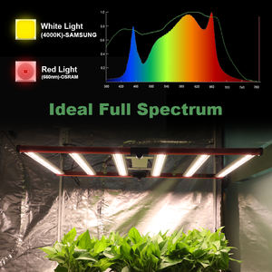 Lámpara LED de Cultivo de Espectro Completo Regulable de 320W para Interiores, 6 Barras, Rojo y Azul, para <span class=keywords><strong>Invernadero</strong></span> y Carpa de Cultivo, Cuerpo de Aluminio, Clasificación IP65 - Product Image 4