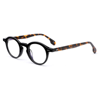 Nouvelles montures de lunettes optiques en acétate faites à la main, motif écaille de tortue, pour la lecture, avec logo personnalisé, confortables, vente en gros