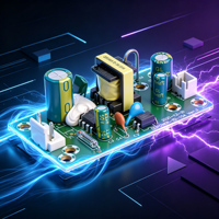 Carte d'alimentation à cadre ouvert avec transformateur SMPS, circuit redresseur et alimentation CC pour PC