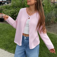 Benutzer definierte Weihnachten Herbst Frauen atmungsaktive Strickjacke Polyester/Baumwolle Regular Sleeve Formal Fashion Sweater Top Coat