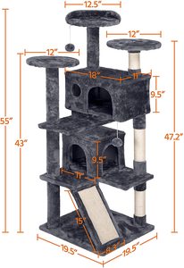 Árbol rascador de madera de lujo moderno al por mayor, modelo personalizado, con casa de peluche, ratán y papel, estilo clásico sostenible - Product Image 6