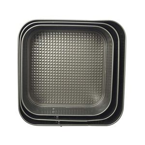 Lixsun, 3 uds., moldes para hornear pasteles de acero al carbono antiadherentes, juego de moldes para hornear cuadrados con forma de resorte - Product Image 5