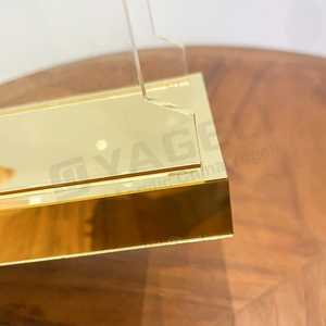 Venta al por mayor, soporte de Banco Judaica de acrílico dorado transparente personalizado para decorado - Product Image 2