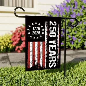 Wholesale Weather Resistant Polyester Cloth Digital Printing 12x18 Double Sided American 250th Birthday Pennant Garden <b>Flags</b> - Product Image 4