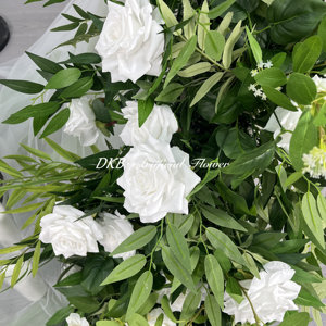 ผ้าคาดดอกไม้ใบไม้สีเขียวงานแต่งงานงานเต่งงานออกแบบได้ตามต้องการ - Product Image 3