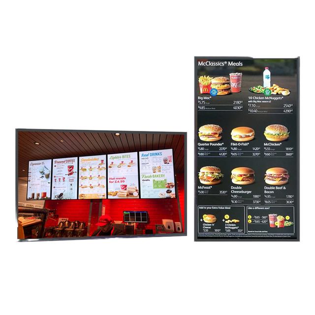 Super Thin 43-Inch Android 11 LCD Advertising Display Screen Wall Mounted Digital Menu Board for Restaurant Optimal Search