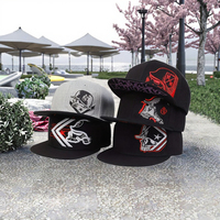 Casquette Snapback Unisexe Tendance Style Hip-Hop Urbain Sportif Broderie 3D Imperméable Popeline Velours 100% Vente en Gros